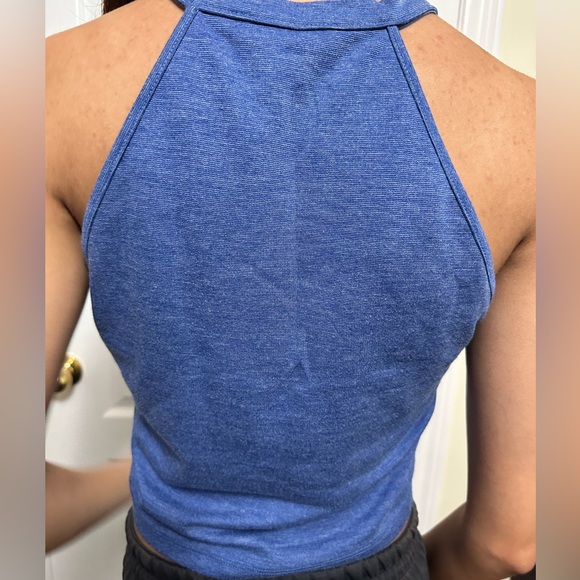 Zara Trafaluc Crop Halter Neck Top - Blue (S) - Picture 3 of 4